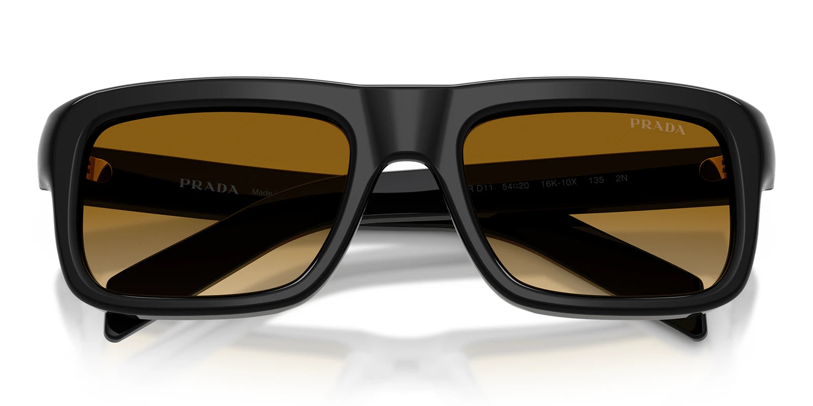 PRADA PRD11S-Black With Yellow Lenses