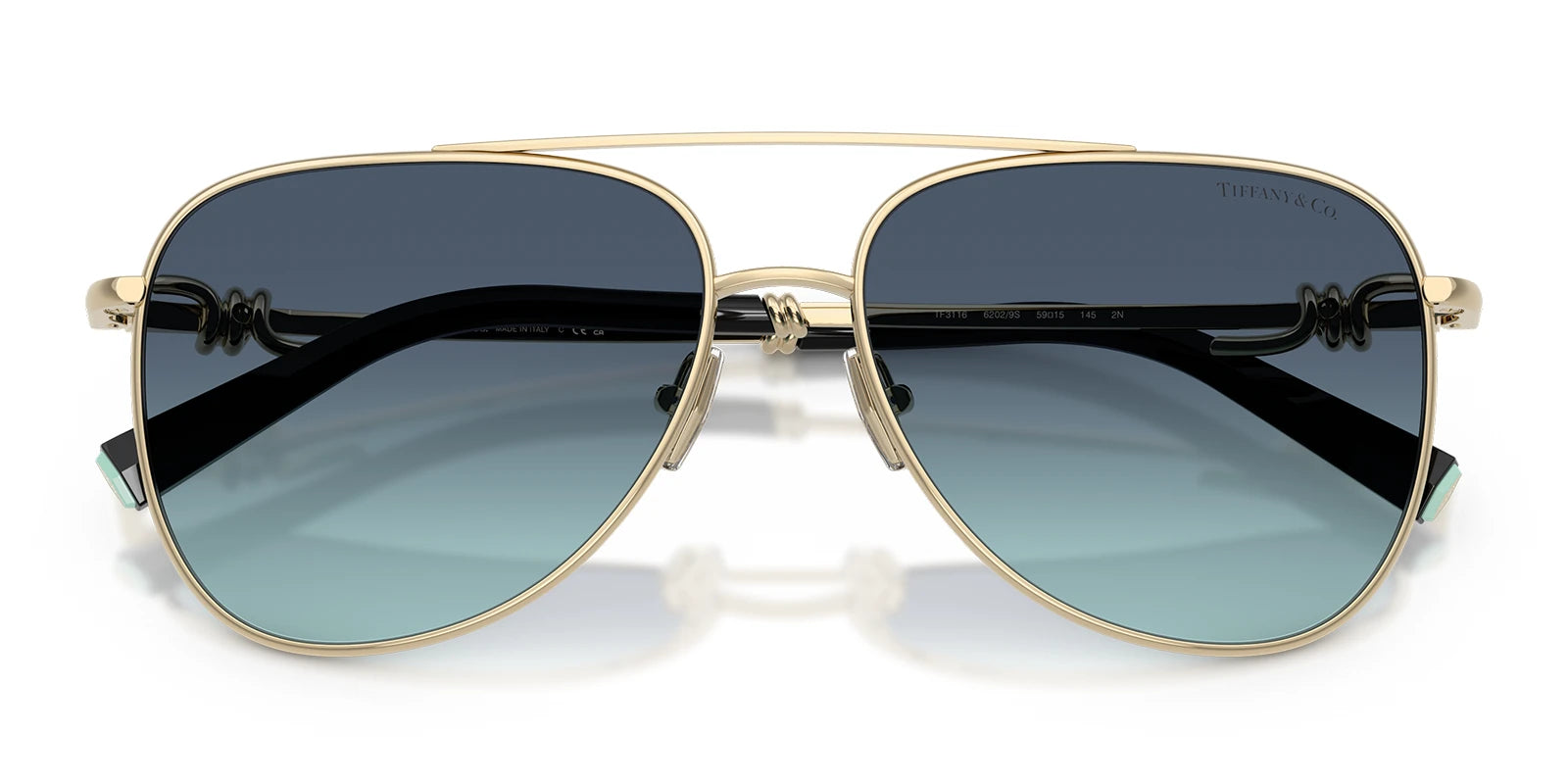 Tiffany TF3116-Gold With Blue Lenses