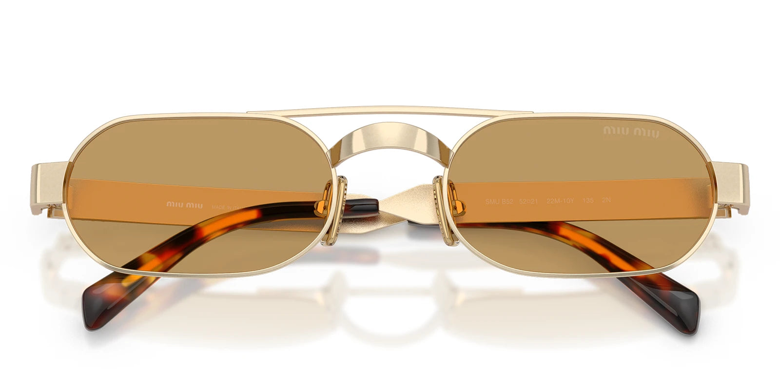 Miu Miu MUB52-Gold With Brown Lenses