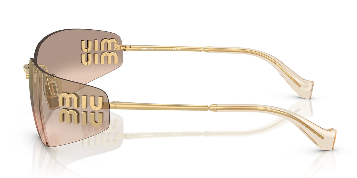 Miu Miu MU A51S-Gold With Brown Lenses