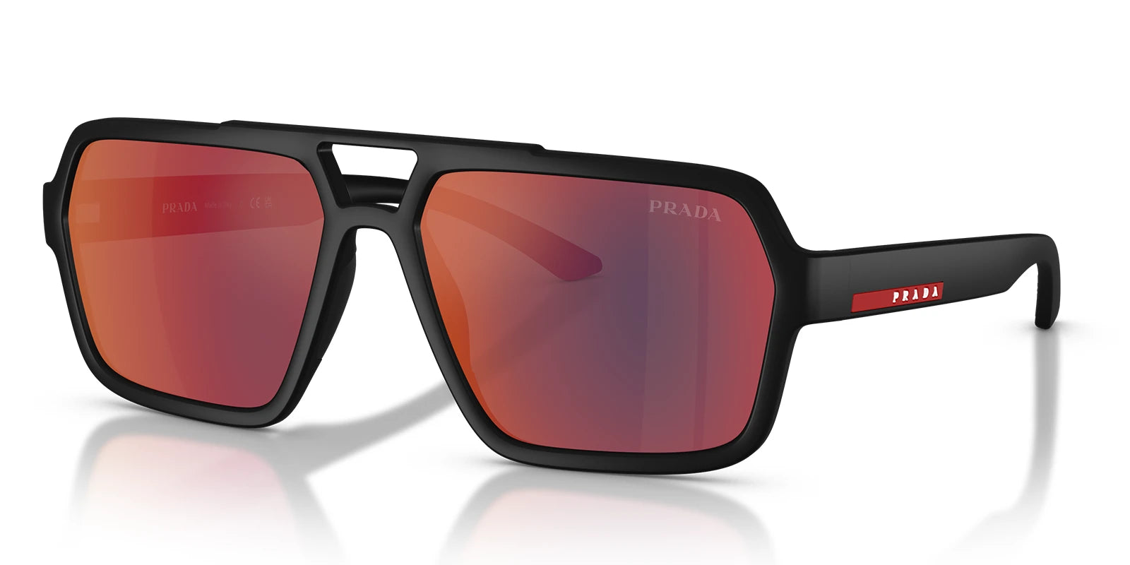 PRADA LINEA ROSSA PSA06S-Black / Mirror Blue Red
