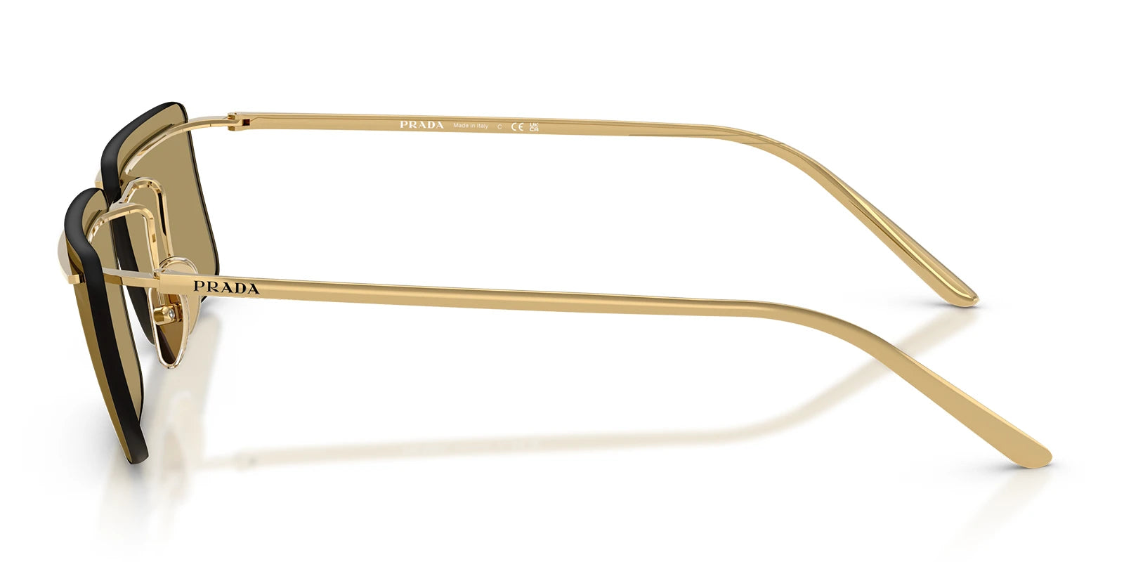 PRADA PRC53S-Gold With Brown Lenses