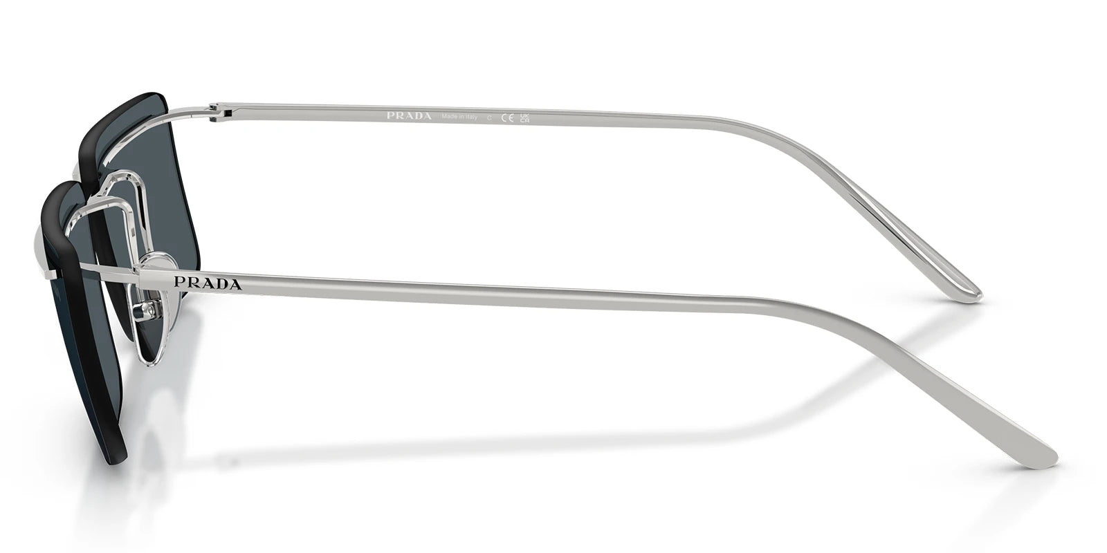 PRADA PRC53S-Silver With Blue Lenses