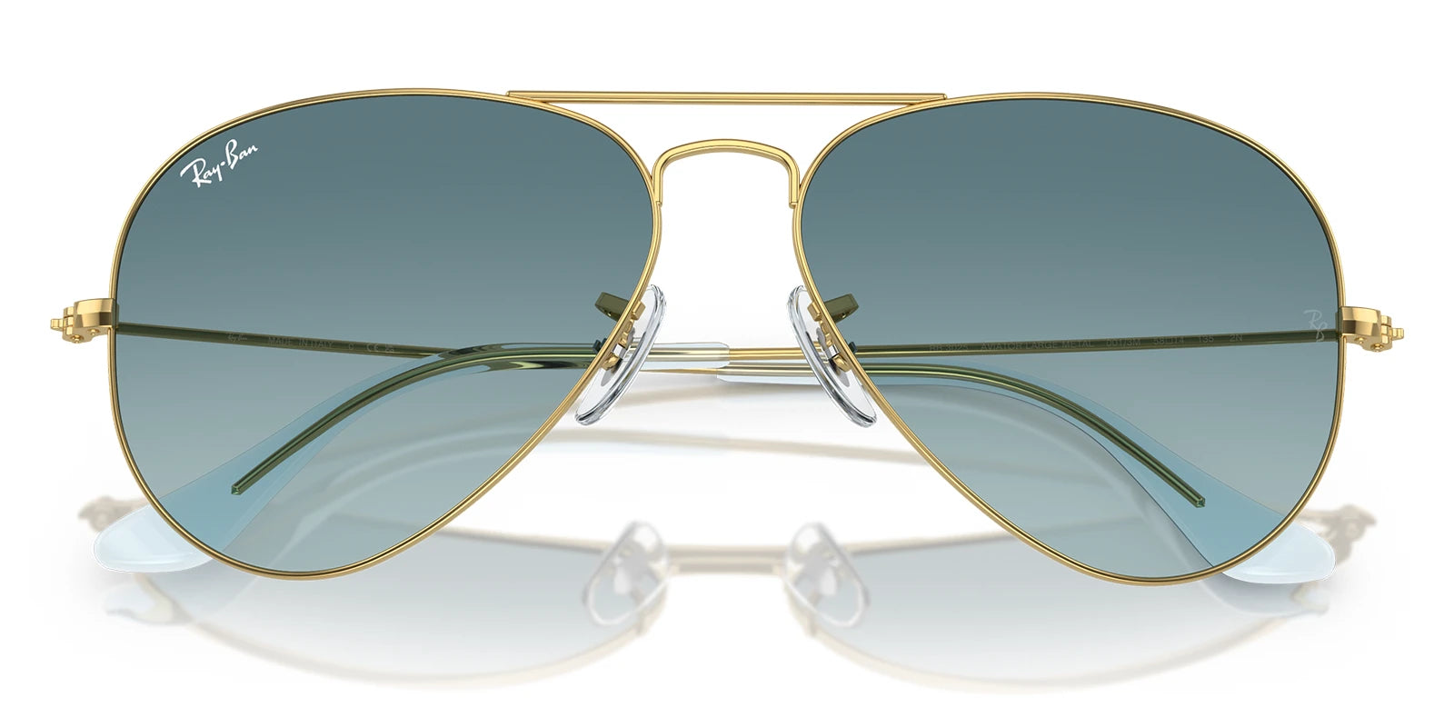 RayBan RB3025-Gold With Blue Lenses