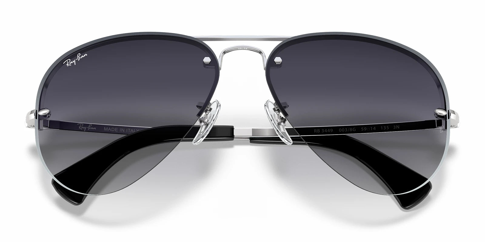 RayBan RB3449-Silver / Grey gradient