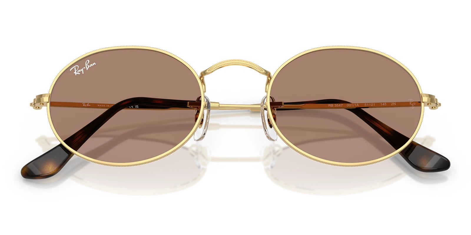 RayBan RB3547-Gold With Brown Lenses