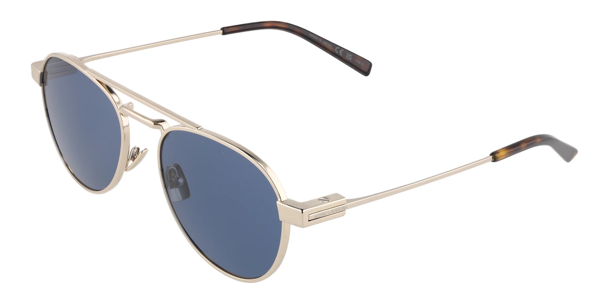 Saint Laurent SL708- Gold With Blue Lenses