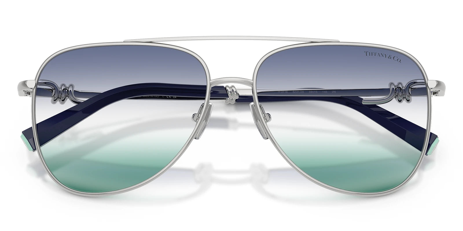 Tiffany TF3116-Silver / Green Gradient