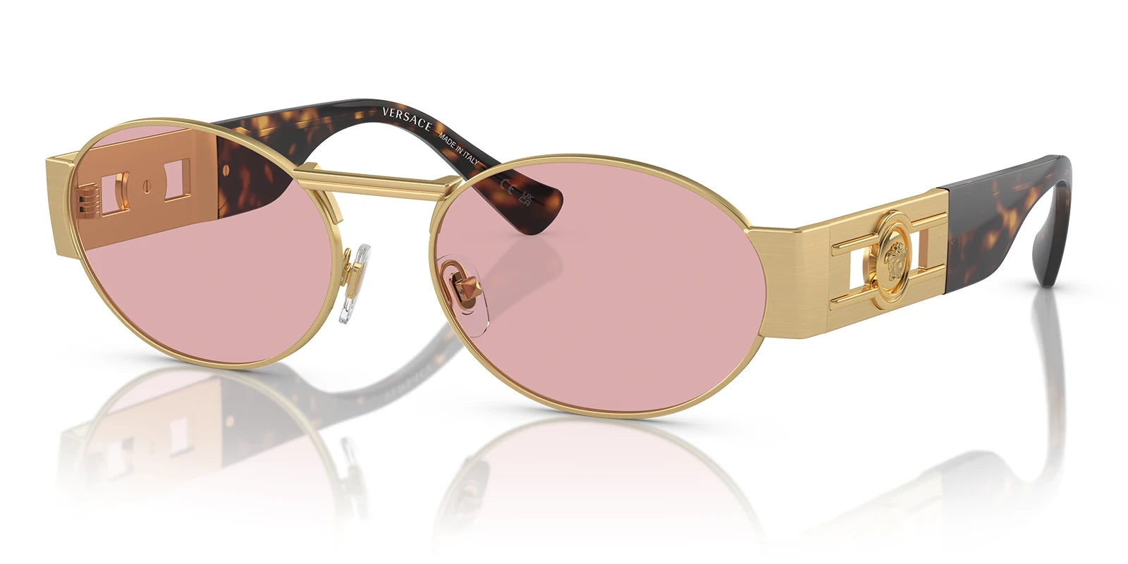 Versace VE2264-Gold With Pink Lenses
