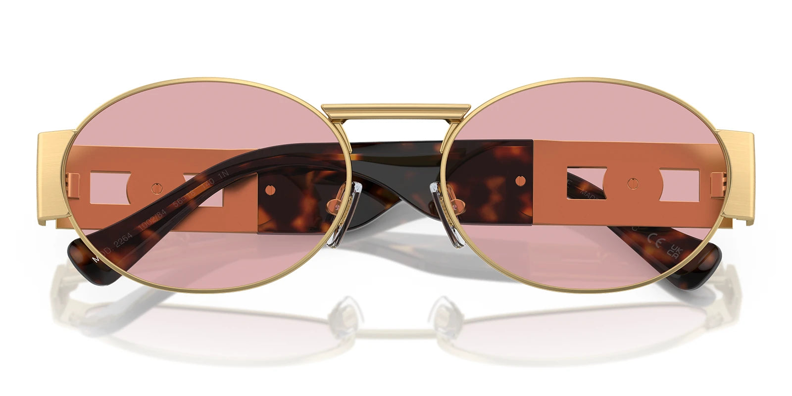 Versace VE2264-Gold With Pink Lenses