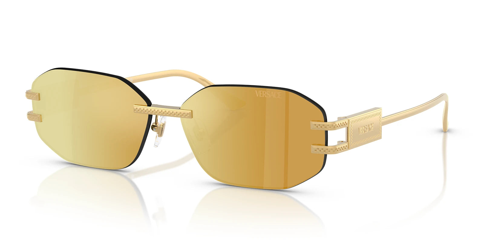 Versace VE2274-Gold With Brown Lenses