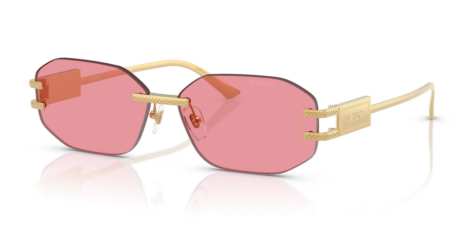 Versace VE2274-Gold With Pink Lenses