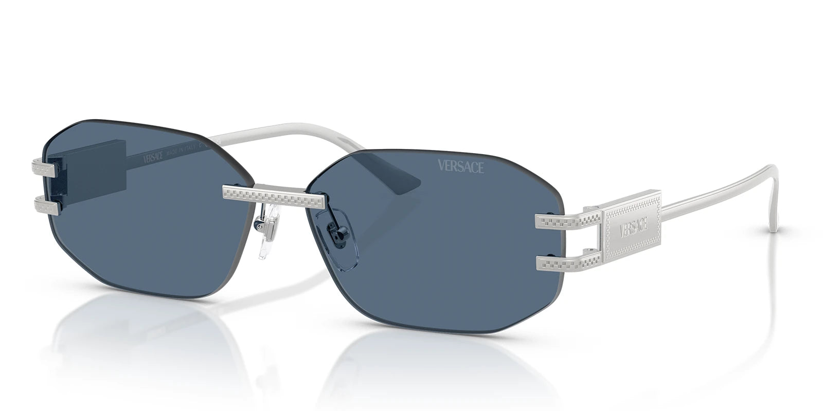 Versace VE2274-Silver With Blue Lenses