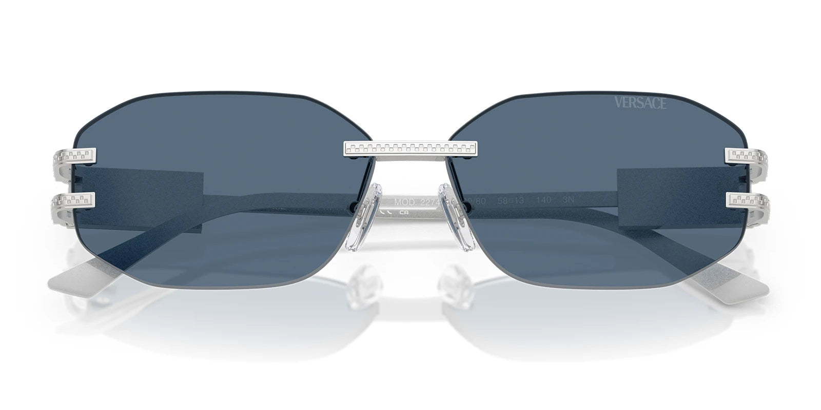Versace VE2274-Silver With Blue Lenses