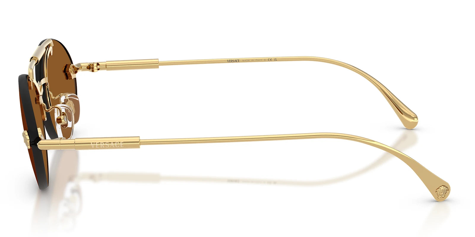 Versace VE2295-Gold With Brown Lenses