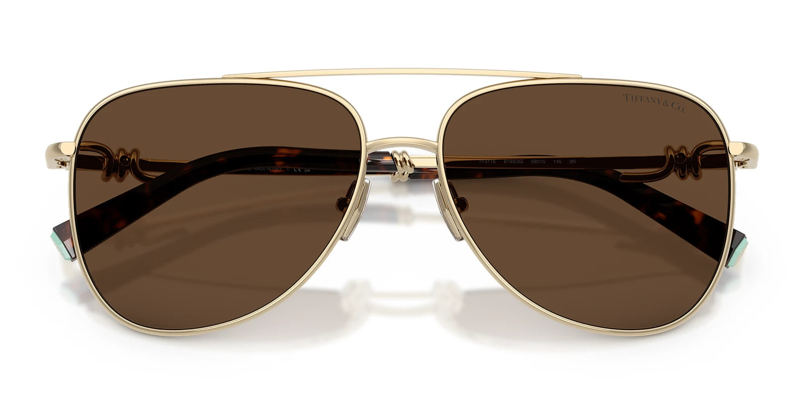 Tiffany TF3116-Gold With Brown Lenses