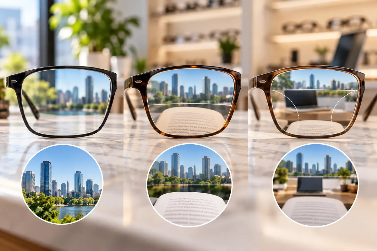 Progressive vs. Bifocal vs. Single Vision Lenses