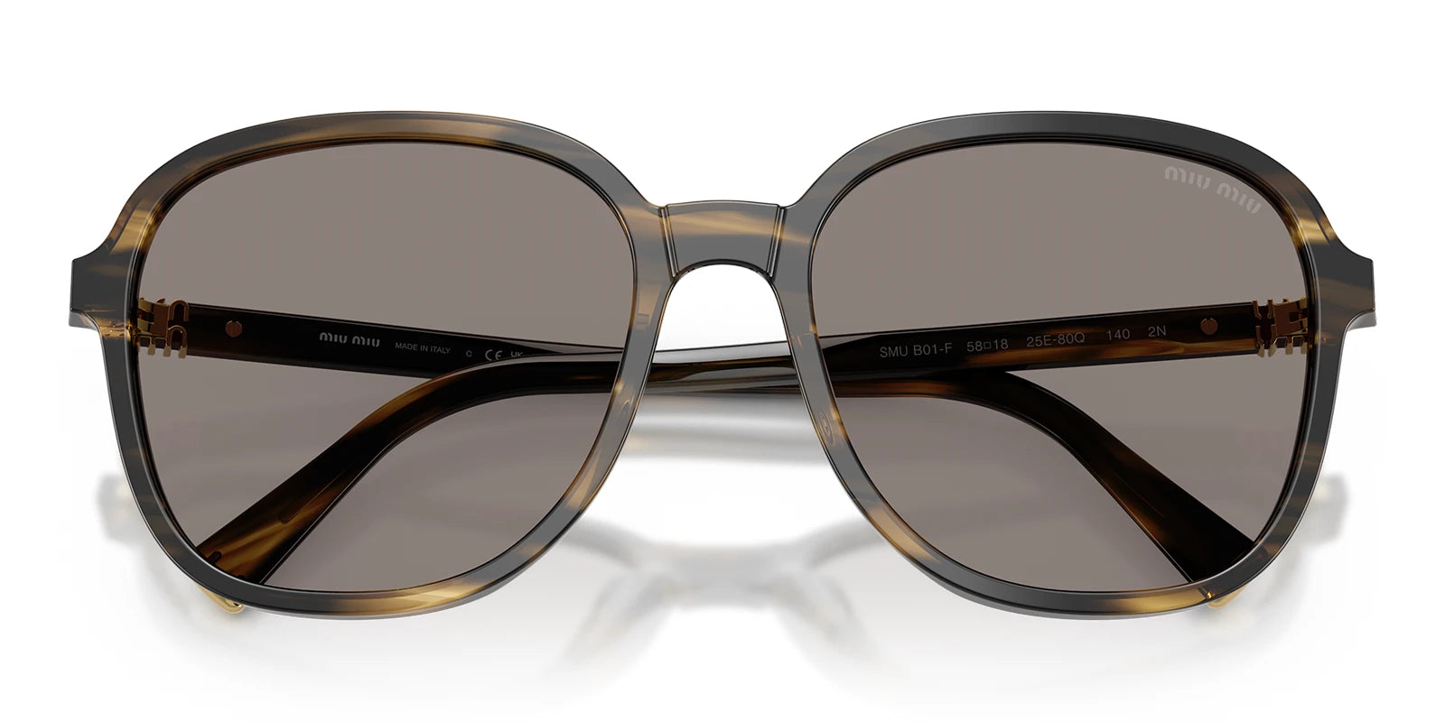 Miu Miu MUB01-Tortoise With Grey Lenses