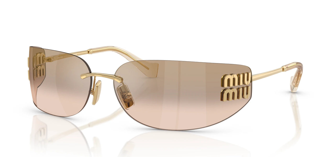 Miu Miu MU A51S-Gold With Brown Lenses
