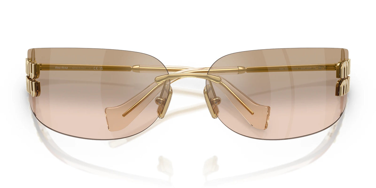 Miu Miu MU A51S-Gold With Brown Lenses