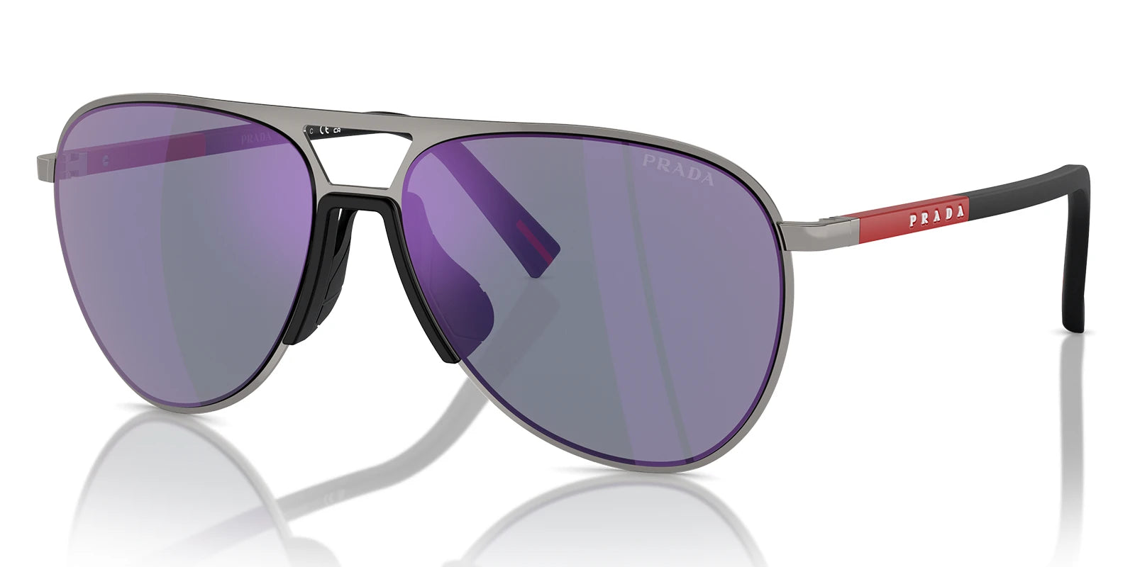 PRADA LINEA ROSSA PS53ZS-Gunmetal With Blue Lenses