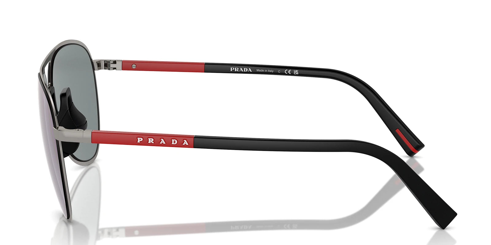 PRADA LINEA ROSSA PS53ZS-Gunmetal With Blue Lenses