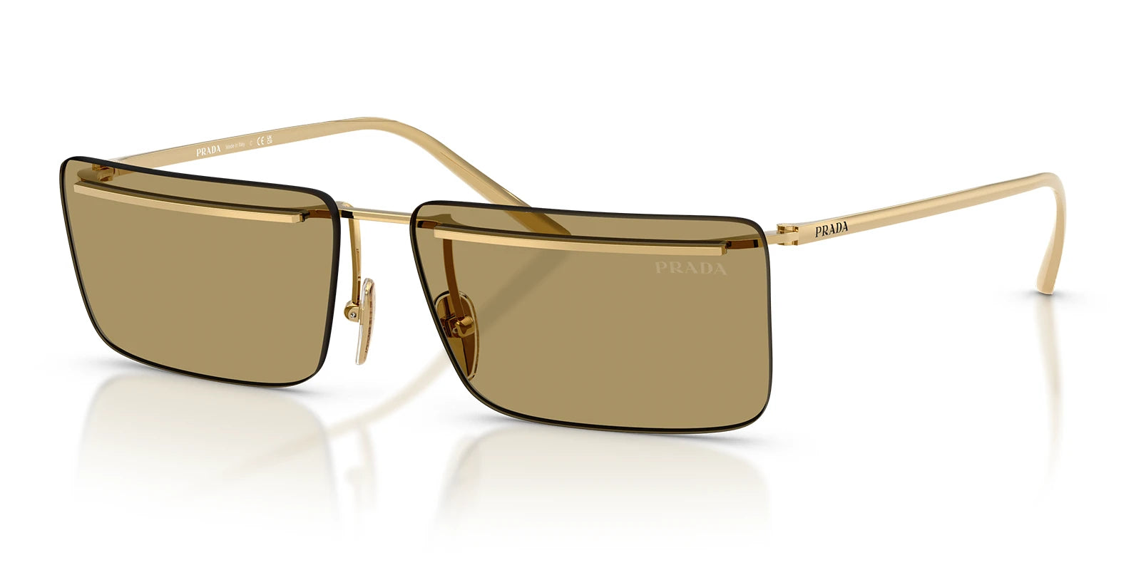 PRADA PRC53S-Gold With Brown Lenses
