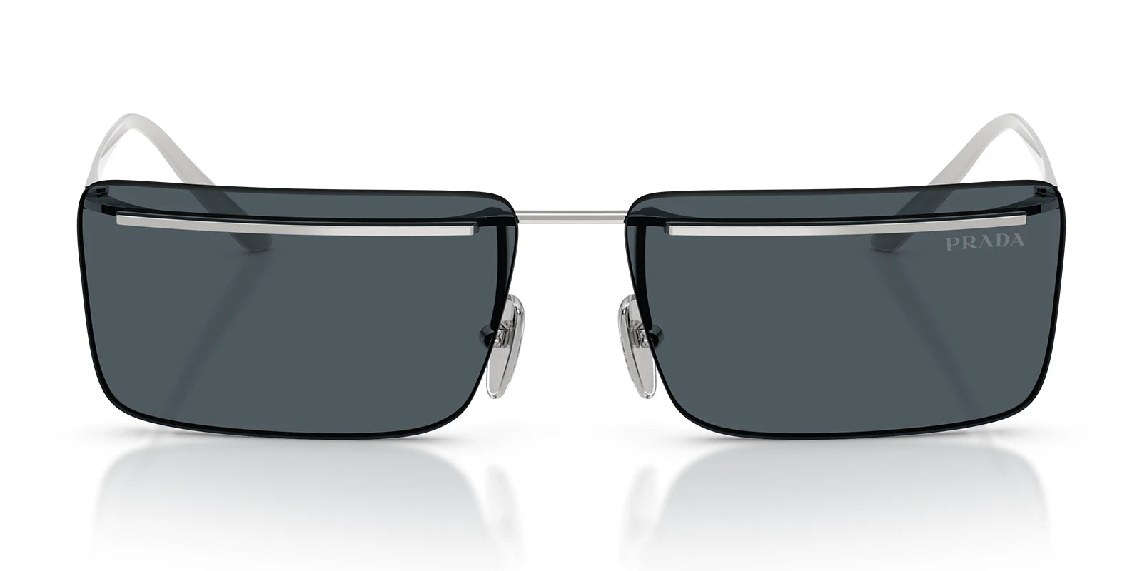 PRADA PRC53S-Silver With Blue Lenses