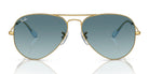 RayBan RB3025-Gold With Blue Lenses