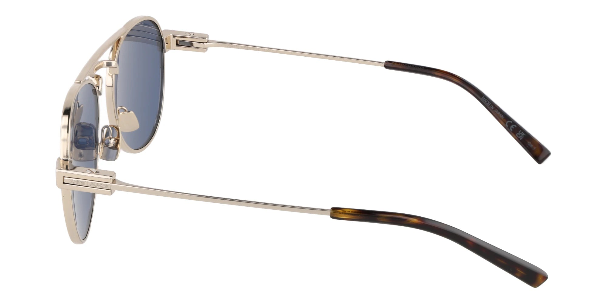 Saint Laurent SL708- Gold With Blue Lenses
