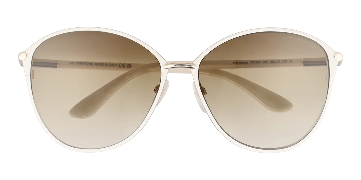 TomFord FT0320-White With Brown Lenses